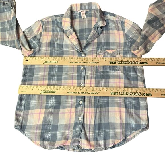 Victoria’s Secret Pajama Set Womens S Used 2 Piece Plaid Flannel Cotton Modal - Picture 15 of 16